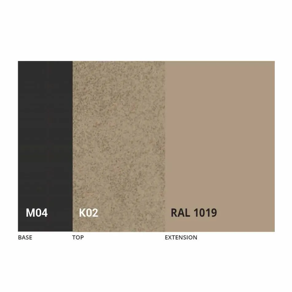 Kulatý rozkládací jídelní stůl z laminované keramiky vyrobený v Itálii - Lupetto Viadurini