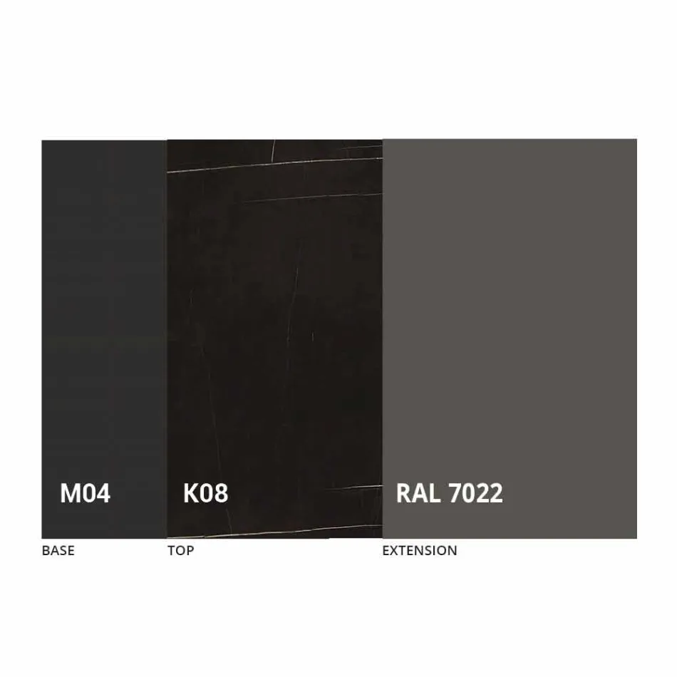 Kulatý rozkládací jídelní stůl z laminované keramiky vyrobený v Itálii - Lupetto Viadurini