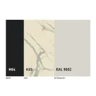 Kulatý rozkládací jídelní stůl z laminované keramiky vyrobený v Itálii - Lupetto Viadurini