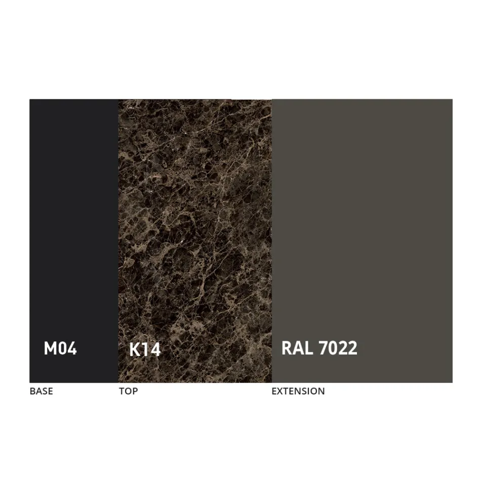 Kulatý rozkládací jídelní stůl z laminované keramiky vyrobený v Itálii - Lupetto Viadurini