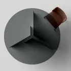 Kulatý jídelní stůl s podnoží a skleněnou deskou Made in Italy - Charles Viadurini