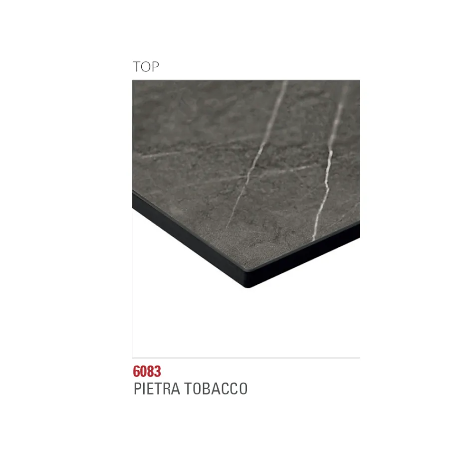 Kulatý jídelní stůl s vrstvenou HPL deskou Made in Italy - Lingotto Viadurini