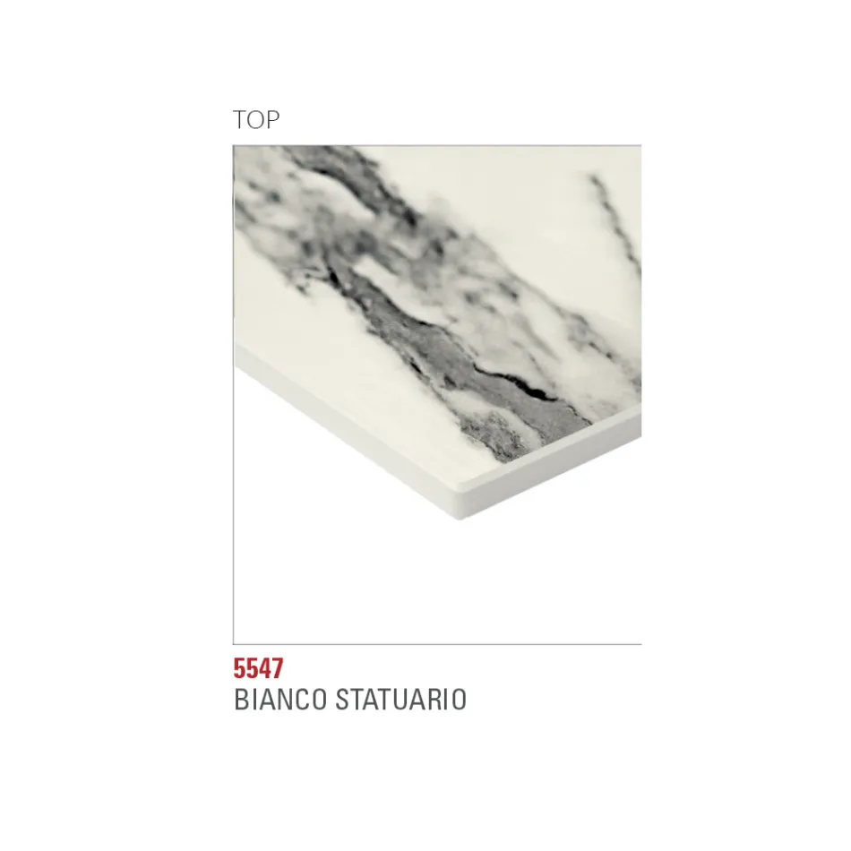 Kulatý jídelní stůl s vrstvenou HPL deskou Made in Italy - Lingotto Viadurini