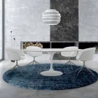 Kulatý jídelní stůl s laminátovou deskou Made in Italy – dolary Viadurini