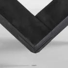 Tabulka Kulatý jídelní dřeva se skleněnou deskou Bao, moderní design Viadurini