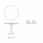 Kulatý jídelní stůl z mramoru a lakovaného hliníku vyrobený v Itálii - vynikající Viadurini