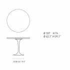 Kulatý jídelní stůl z mramoru a lakovaného hliníku vyrobený v Itálii - vynikající Viadurini