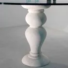 kulatý jídelní stůl do kamene a křišťálově Oidipa, klasický design Viadurini