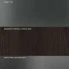 Kulatý jídelní stůl z kouřového skla s dřevěnou podnoží Made in Italy - Rondo Viadurini