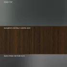 Kulatý jídelní stůl z kouřového skla s dřevěnou podnoží Made in Italy - Rondo Viadurini