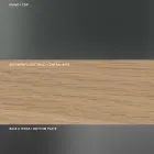 Kulatý jídelní stůl z kouřového skla s dřevěnou podnoží Made in Italy - Rondo Viadurini