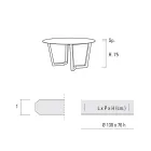 Kulatý jídelní stůl kovový a laminovaný Hpl Made in Italy - Bastiano Viadurini