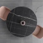 Kulatý jídelní stůl kovový a laminovaný Hpl Made in Italy - Bastiano Viadurini