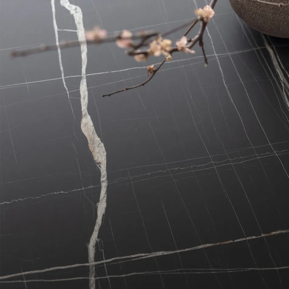 Kulatý jídelní stůl kovový a laminovaný Hpl Made in Italy - Bastiano Viadurini