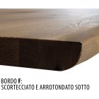 Masivní dubový jídelní stůl dostupný s různými hranami Made in Italy - Boromir Viadurini