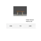 Konstrukce jídelního stolu ze železa a masivního dřeva Made in Italy - Romino Viadurini