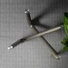 Kulatý jídelní stůl z průhledného skla a polyuretanových nohou - Stalto Viadurini