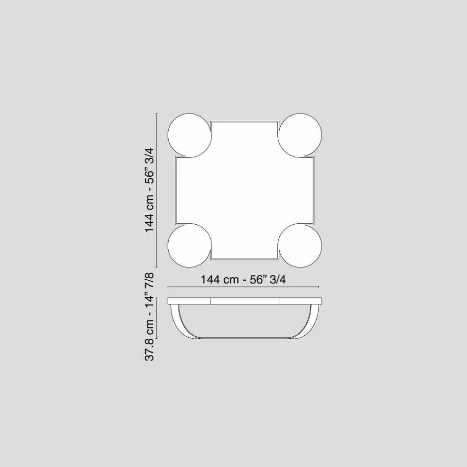 designer obývací pokoj tabulka v tmavý dub Drummond Viadurini
