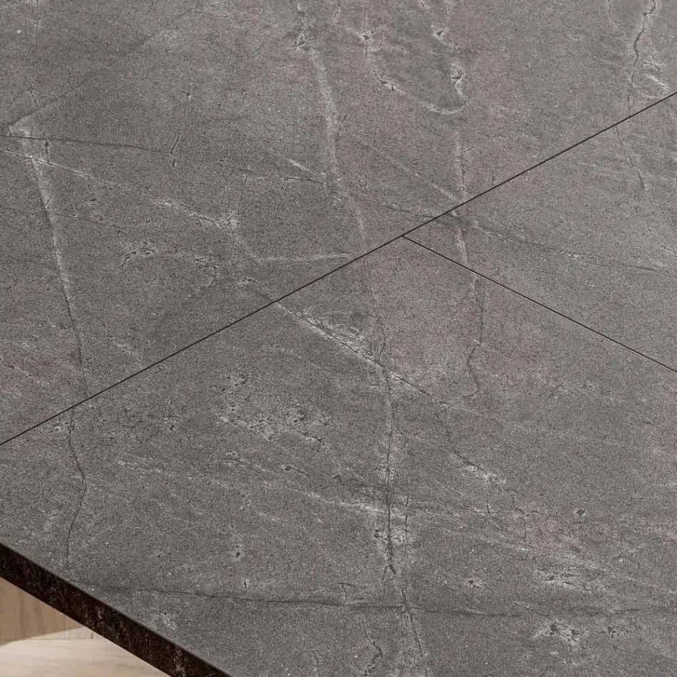 Rozkládací stůl do obývacího pokoje 260 nebo 300 cm z kovu a HPL - Borgo Viadurini