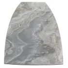 Rozkládací stůl do obývacího pokoje s deskou ve tvaru sudu z keramiky vyrobené v Itálii – brýle Viadurini