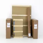 Rozkládací stůl do obývacího pokoje s deskou ve tvaru sudu z keramiky vyrobené v Itálii – brýle Viadurini