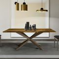 Stůl do obývacího pokoje s dubovou deskou a barevnou epoxidovou pryskyřicí - Miklas