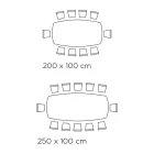 Pevný stůl do obývacího pokoje s dřevěnou základnou Vyrobeno v Itálii - Equatore Viadurini