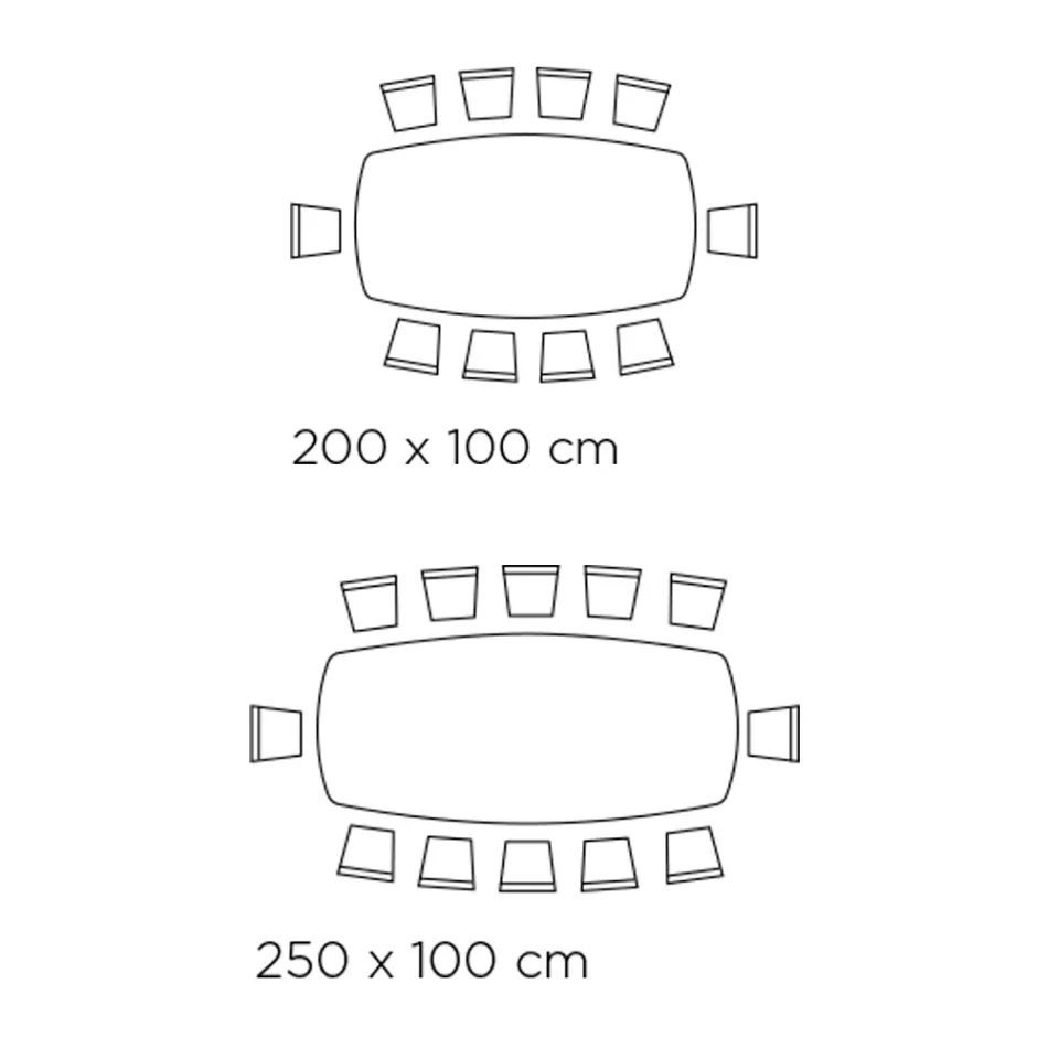 Pevný stůl do obývacího pokoje s dřevěnou základnou Vyrobeno v Itálii - Equatore Viadurini