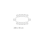 Pevný stolek do obývacího pokoje s deskou ve tvaru sudu z keramiky vyrobené v Itálii – brýle Viadurini