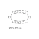 Pevný stůl do obývacího pokoje s keramickou deskou Made in Italy - Holidays Viadurini