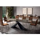 Pevný stůl do obývacího pokoje s keramickou deskou Made in Italy - Holidays Viadurini