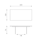 Stůl do obývacího pokoje z dubové dýhy a podnože z tvrzeného skla - Nicofisso Viadurini