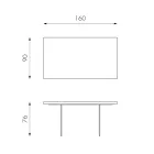 Stůl do obývacího pokoje z dubové dýhy a podnože z tvrzeného skla - Nicofisso Viadurini