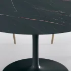 Pevný kulatý obývací pokojový stůl z laminátu a hliníku vyrobený v Itálii - dolary Viadurini