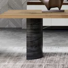 Moderní obývací stůl z masivního dřeva vyrobený v Itálii - Catrin Viadurini