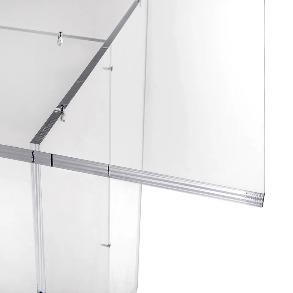 Minimalistický designový stůl Selenia z průhledného plexiskla vyrobený v Itálii Viadurini