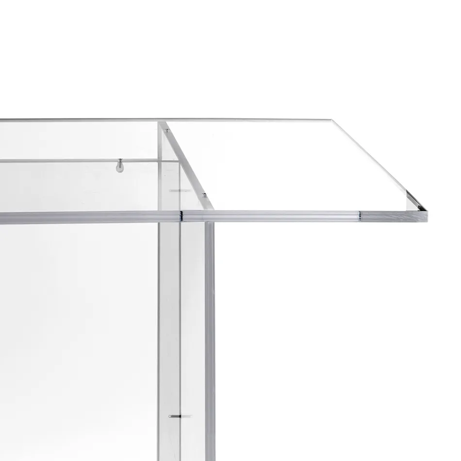 Minimalistický designový stůl Selenia z průhledného plexiskla vyrobený v Itálii Viadurini