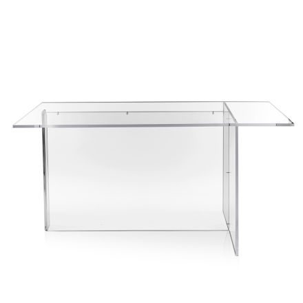 Průhledný plexisklový stůl Selenia s minimalistickým designem vyrobený v Itálii Viadurini
