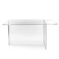 Minimalistický designový stůl Selenia z průhledného plexiskla vyrobený v Itálii