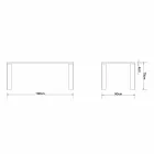 Moderní designový stůl z přírodního ořechového dřeva, L180xP90cm, Yvonne Viadurini