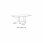 Designový stůl v Matt Noir Desir Keramika a kov Vyrobeno v Itálii - tmavě hnědá Viadurini