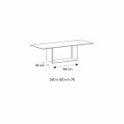 Designový stůl v Matt Noir Desir Keramika a kov Vyrobeno v Itálii - tmavě hnědá Viadurini