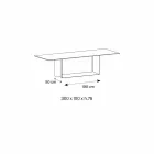 Designový stůl v Matt Noir Desir Keramika a kov Vyrobeno v Itálii - tmavě hnědá Viadurini