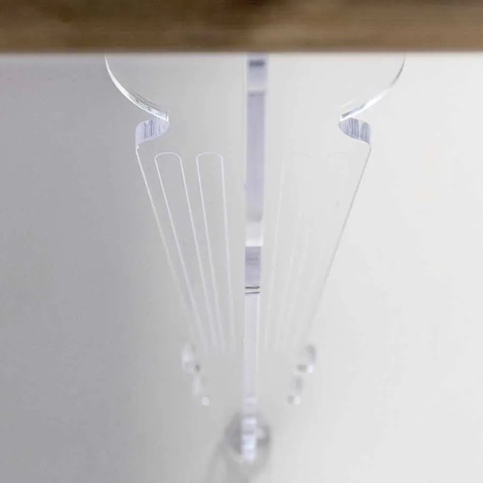 Designový stůl z jedle a plexisklo vyrobené v Itálii, Castro Viadurini