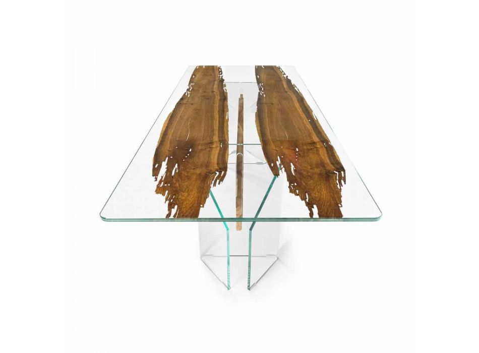 Dolphin Designer dřevěným stolem a Benátky benátského skla Viadurini