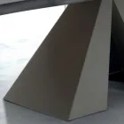 Designový stůl z dýhovaného dřeva a oceli Made in Italy – Dalmata Viadurini