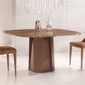 Designový stůl v Emperador Dark Marble 130x130 cm, Vyrobeno v Itálii - Nuvolento