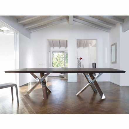Moderní designový dřevěný stůl 270x120cm vyrobený v italském stromu Viadurini