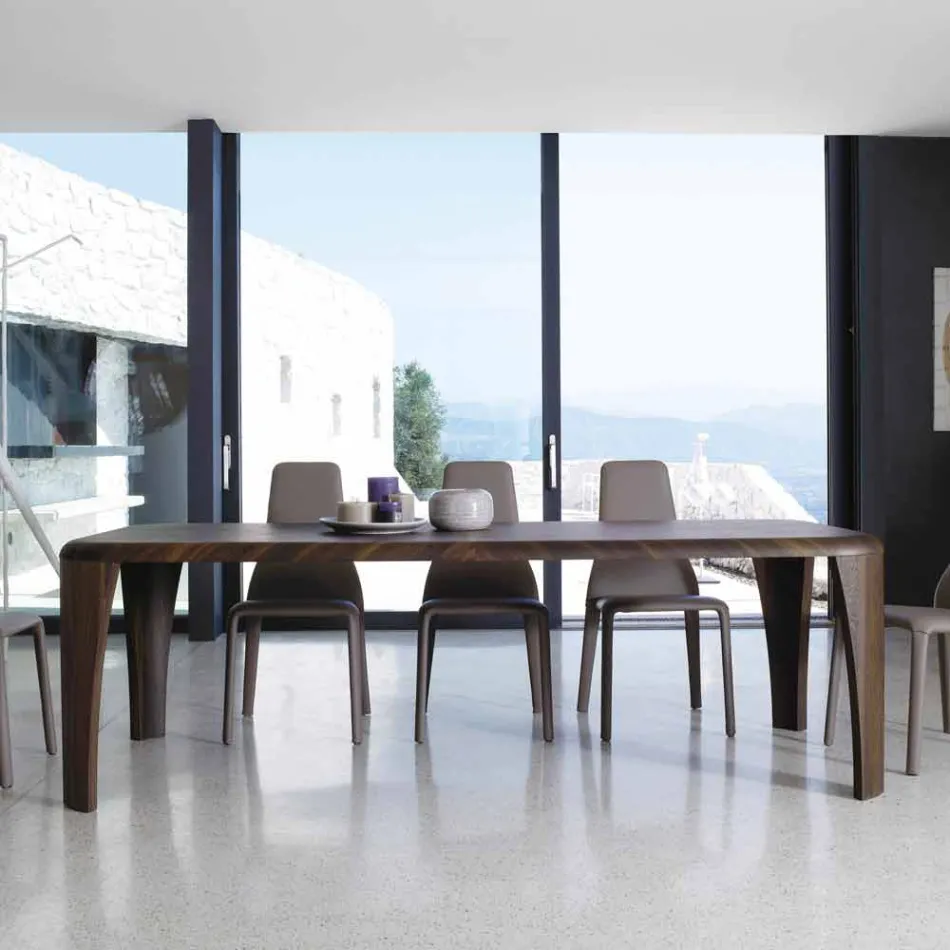 Moderní design dřevěný stůl ručně vyráběný v Itálii Dřevo Viadurini