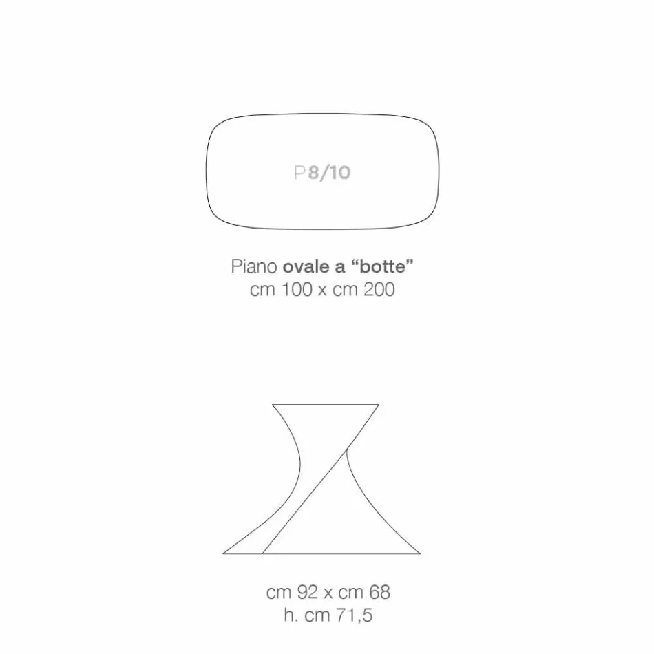 Moderní design keramický skleněný stůl vyrobený v Itálii, Clark Viadurini